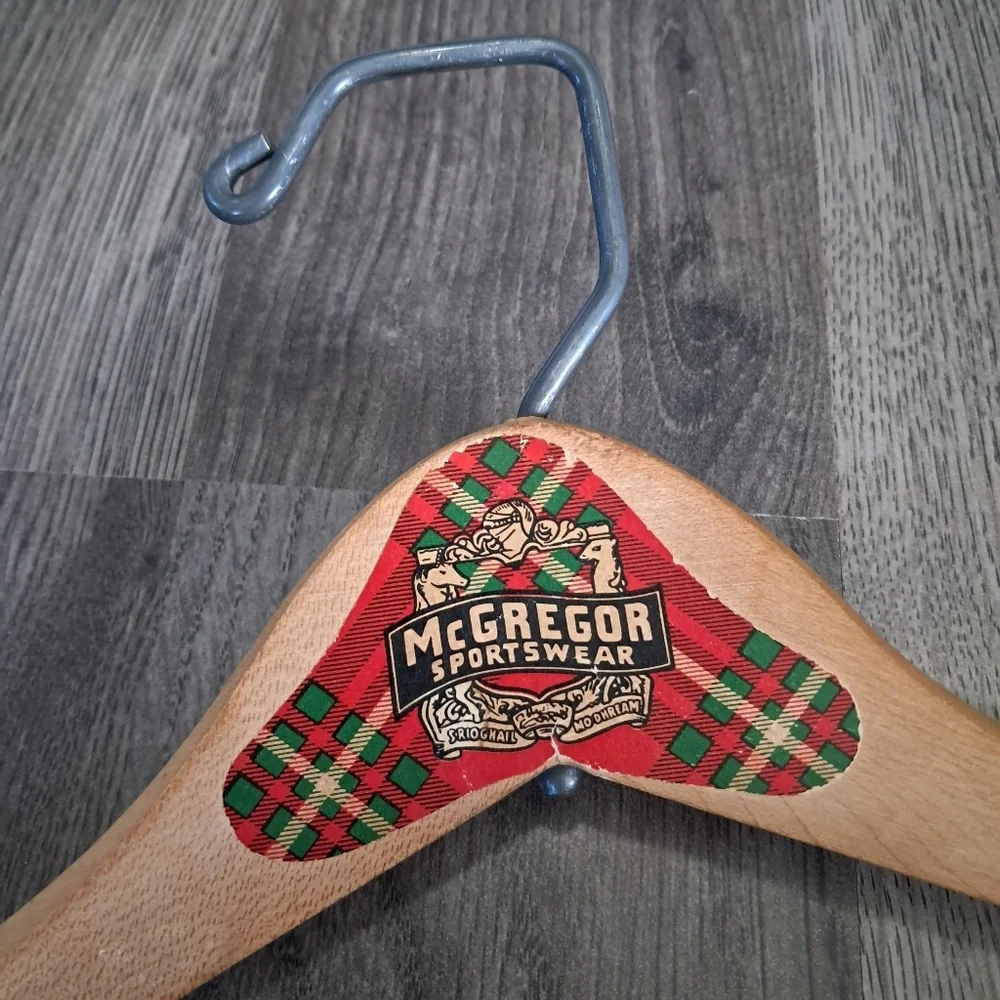 McGregor Sportswear Wooden Hanger With Clips Grand Rapids, MI